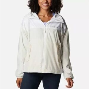Columbia Women's Flash Challenger Fleece Lined Windbreaker Jacket EUC